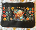 HIghland Cow Black Bag