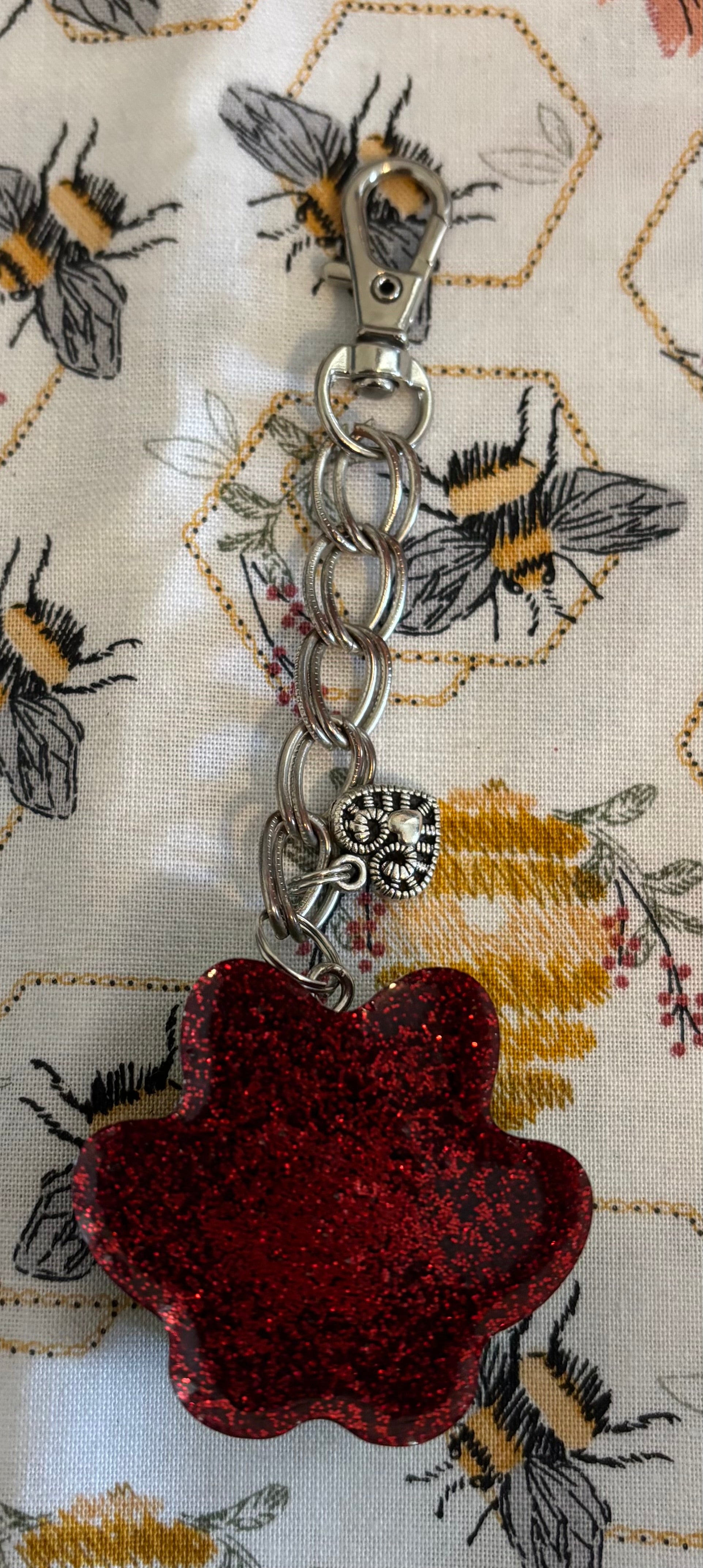 Paw Print Keychain