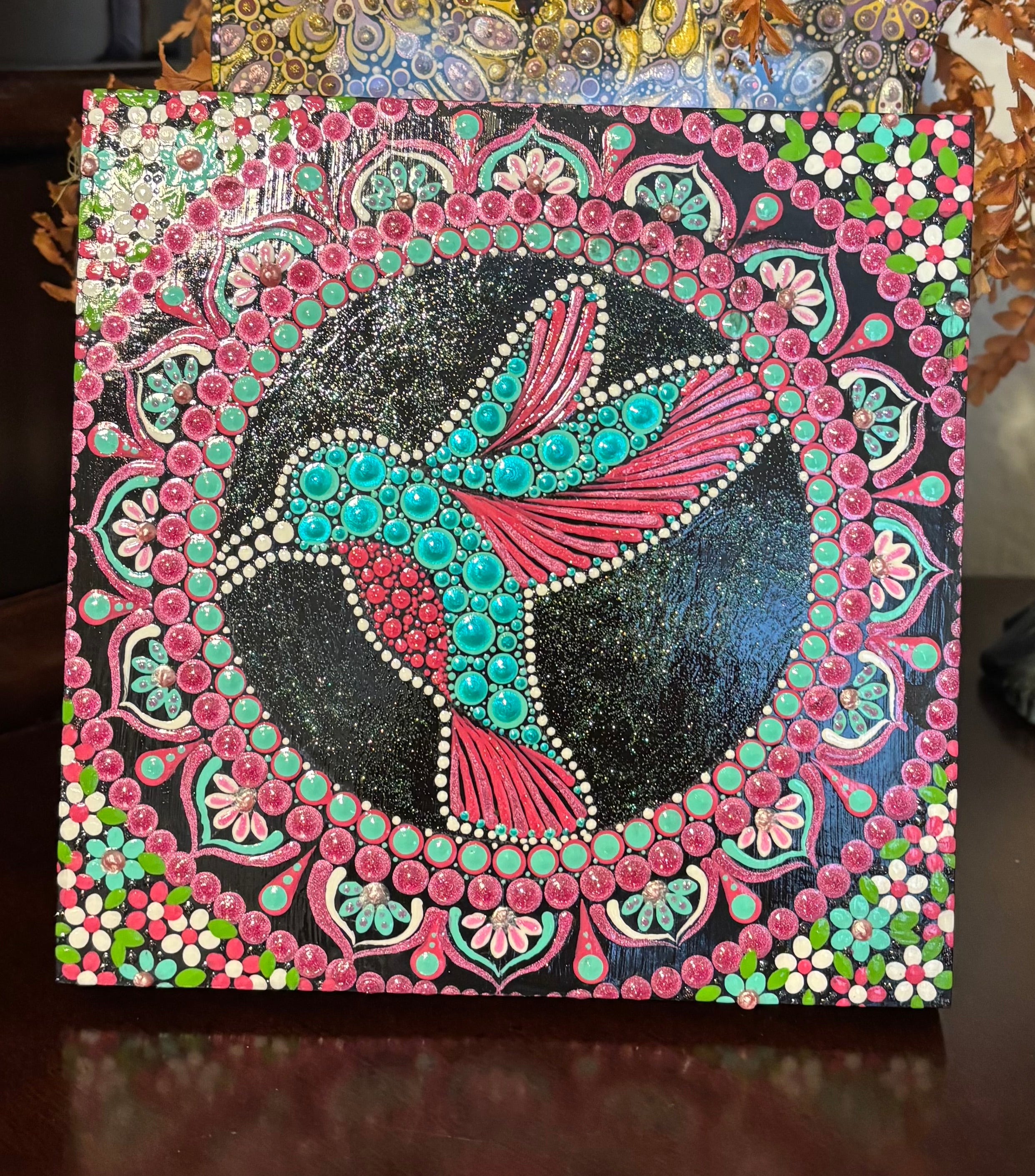 Hand Painted Hummingbird Painting